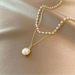 Double Layer Faux Pearl Chain